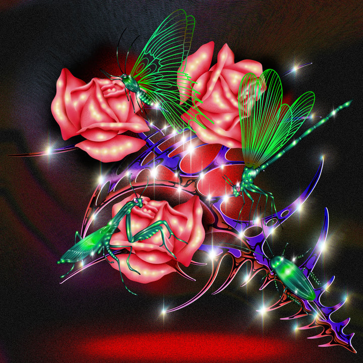 Gully Boys Album Cover with roses and dragonlies