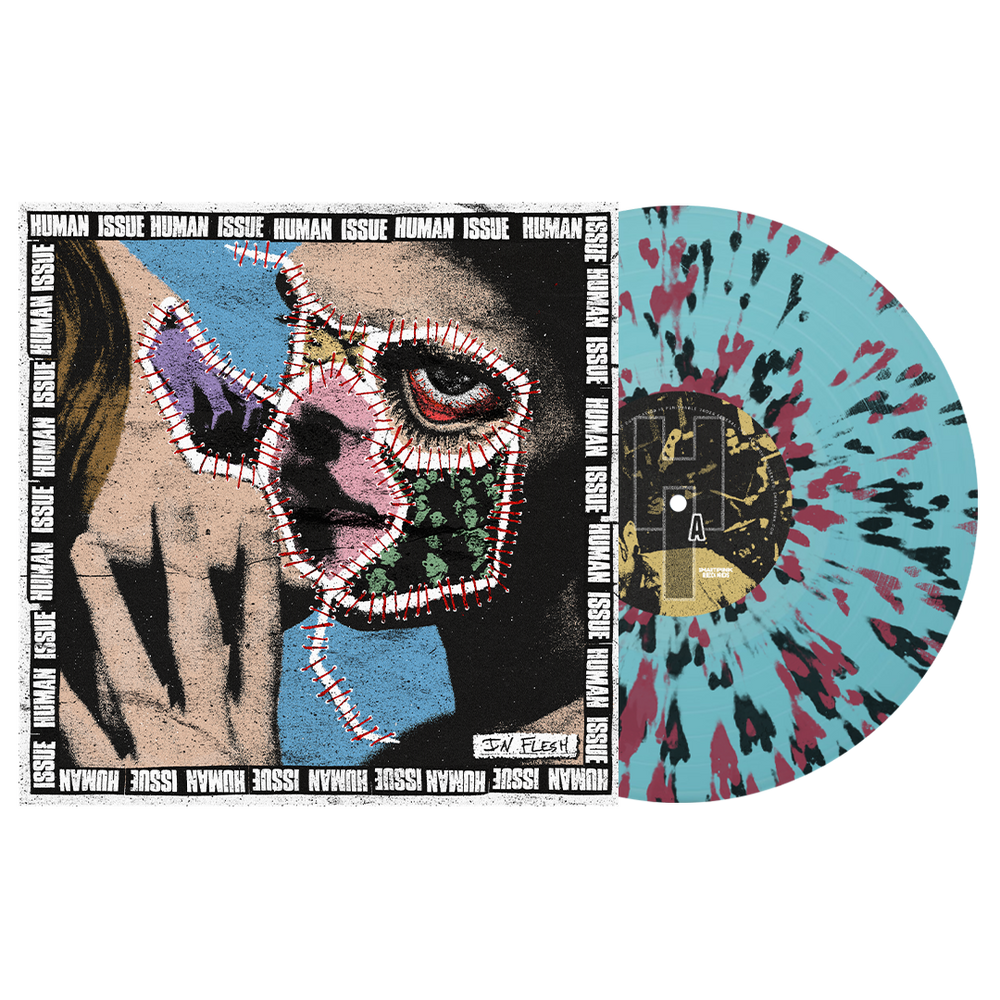 Human Issue In Flesh Blue with Red and Black Splatter vinyl Smartpunk Excluisve