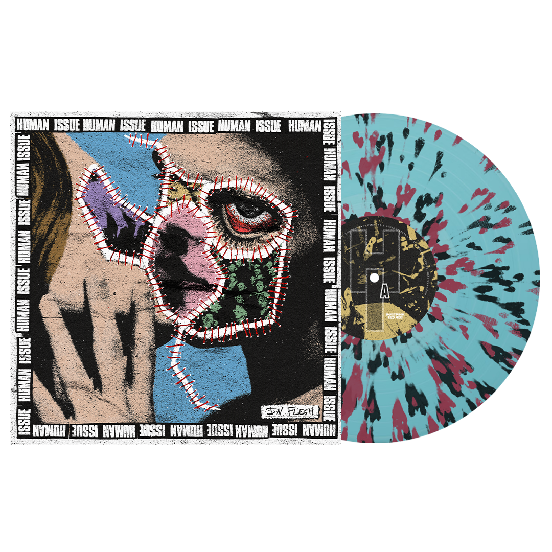Human Issue In Flesh Blue with Red and Black Splatter vinyl Smartpunk Excluisve
