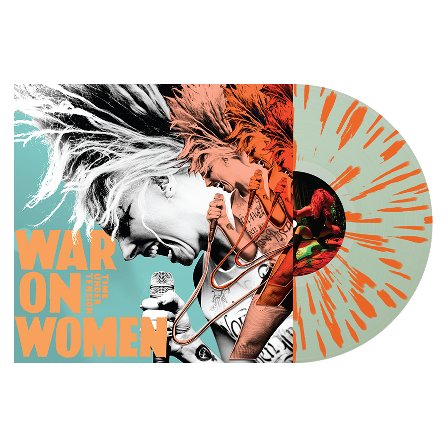 War On Women Time Under Tension Coke Bottle Clear With Orange Splatter Vinyl
